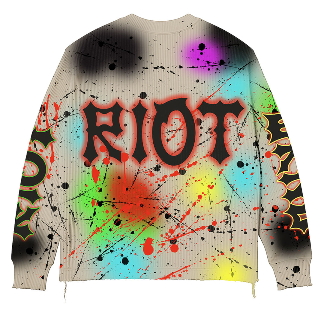 All Eyes on Me Rhinestone Knit Sweater (Cream)