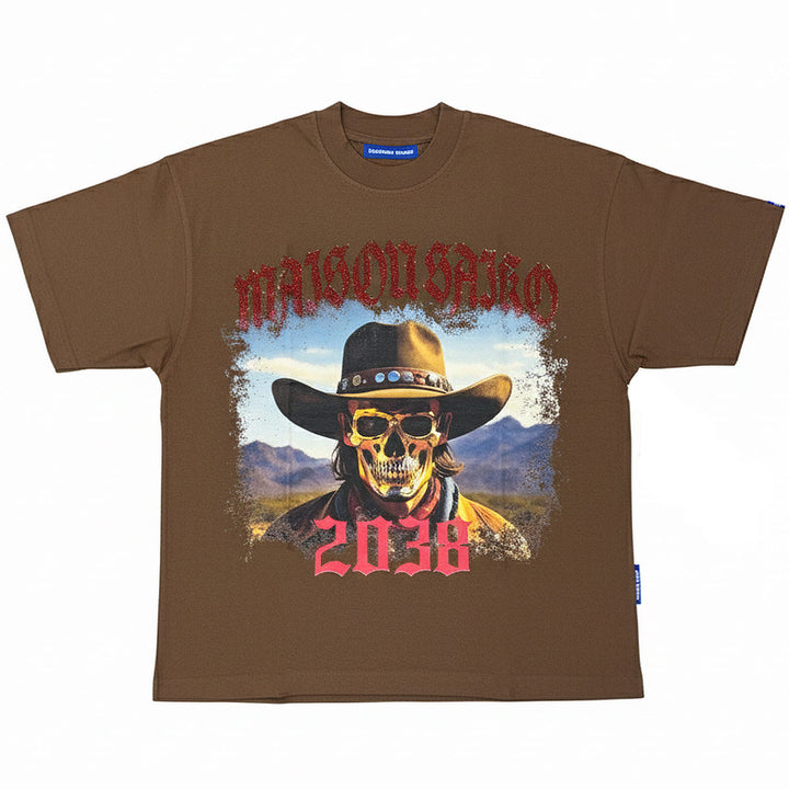Cowboy Skull Tee (Brown)