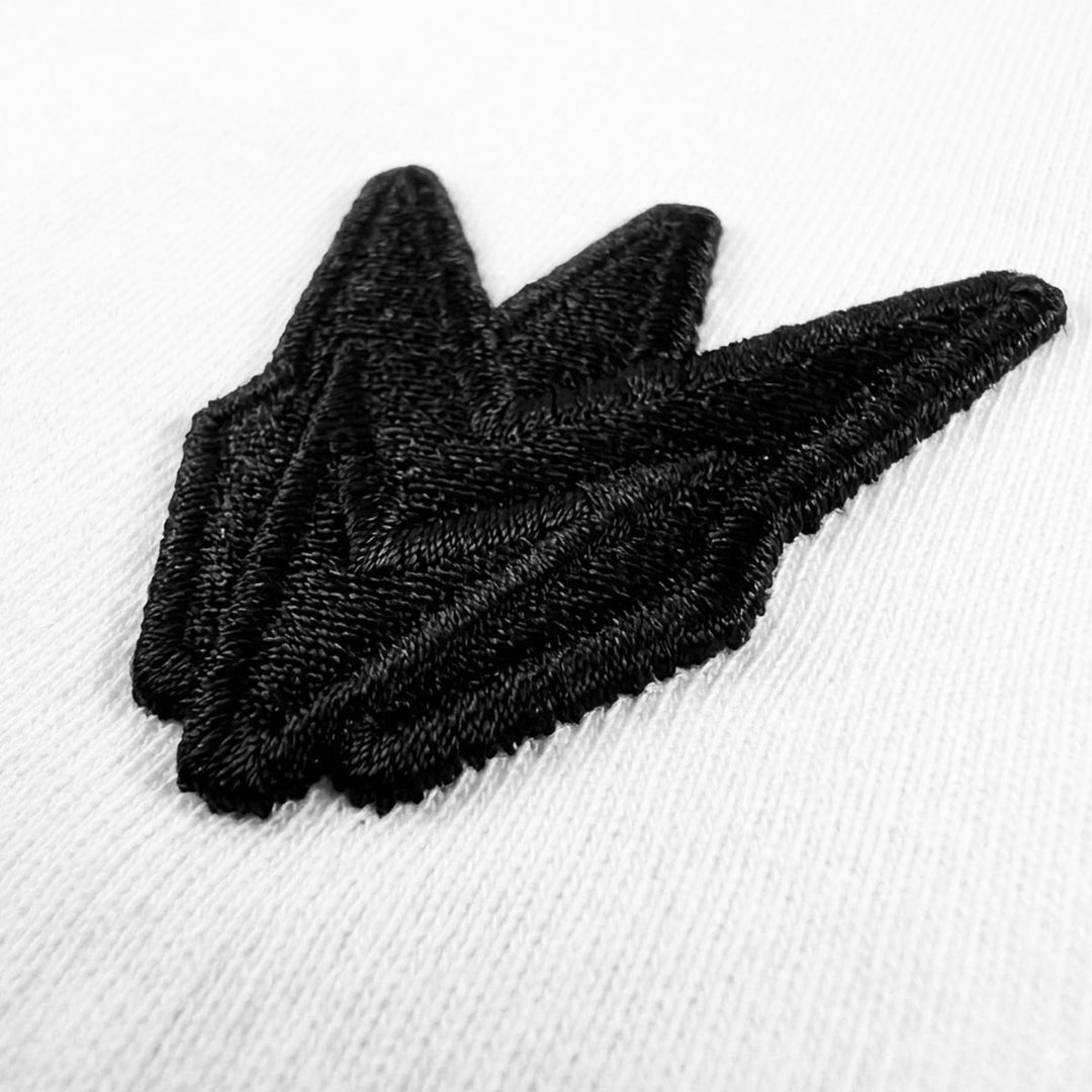 Embroidered M Oversize Tee (White)