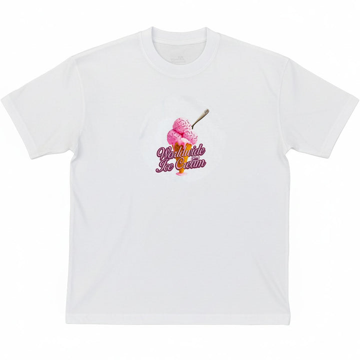 Ice Cream Cone Oversize Tee (White)