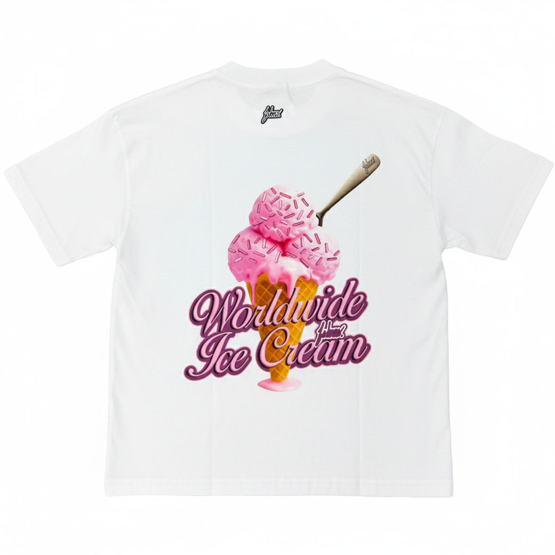 Ice Cream Cone Oversize Tee (White)