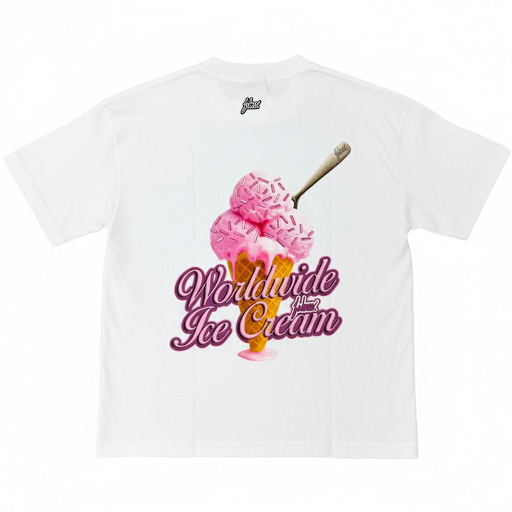 Ice Cream Cone Oversize Tee (White)
