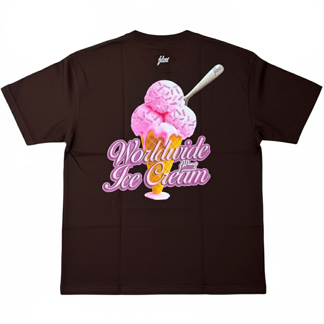 Ice Cream Cone Oversize Tee (Brown)