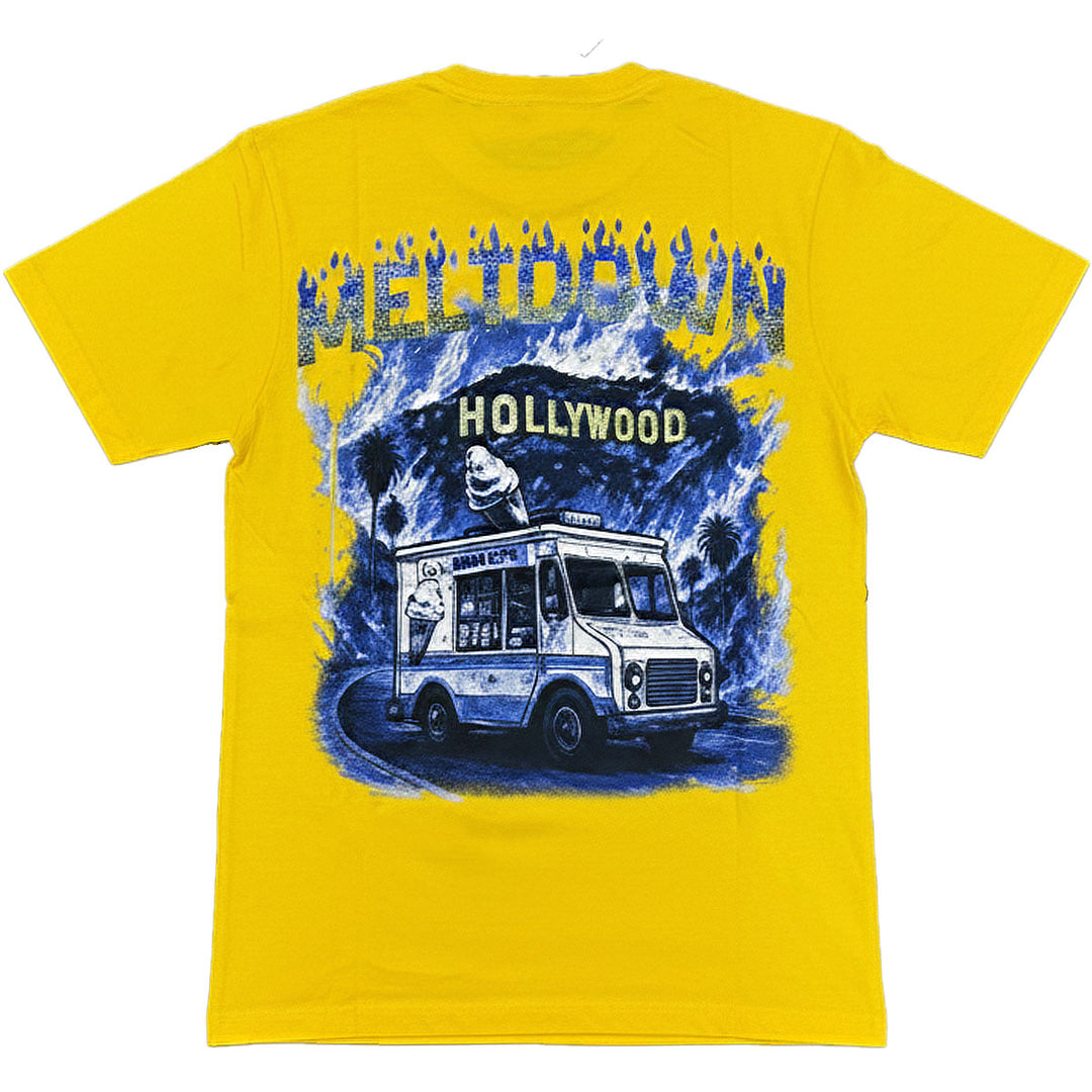 Meltdown Regular Rhinestone Tee (Yellow)
