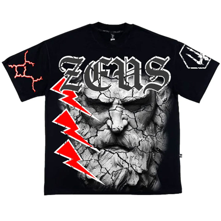 Thunder Face Oversize Tee (Red/White)