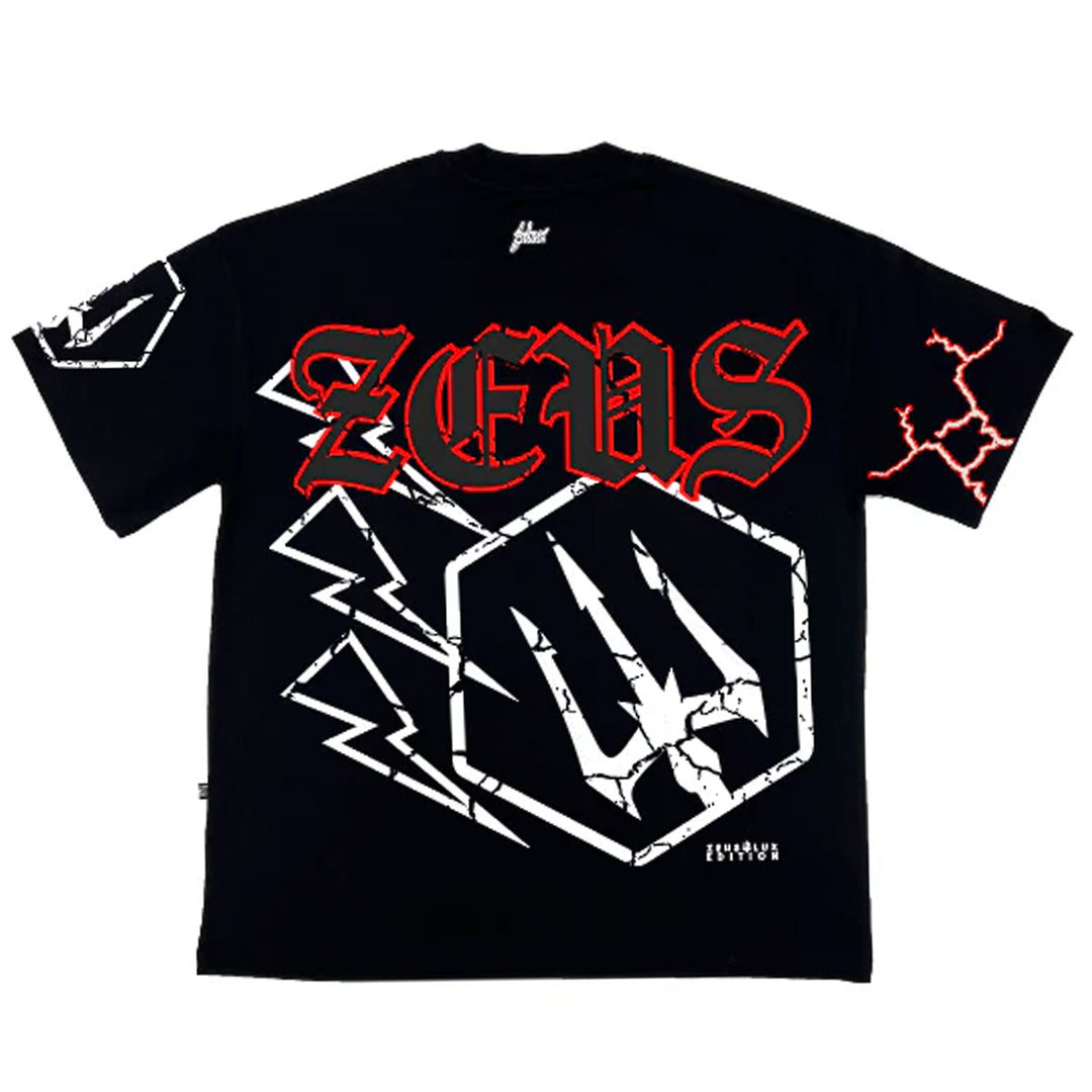 Thunder Face Oversize Tee (Red/White)