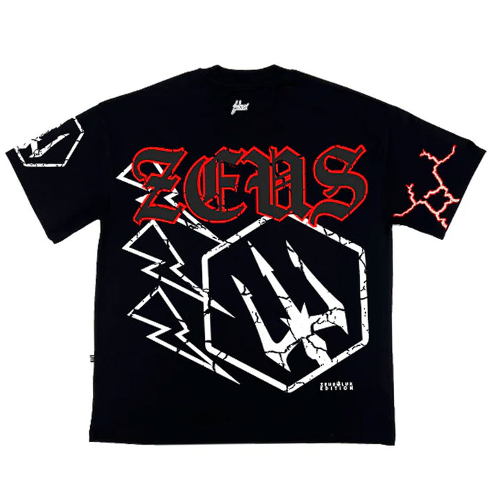 Thunder Face Oversize Tee (Red/White)