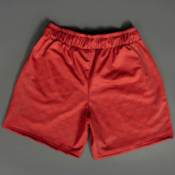HM Ski Mask Pattern Shorts (Red)