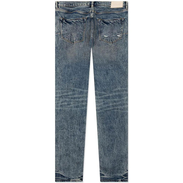 P001 Low Rise Skinny Jean (Worn Indigo Patchwork)