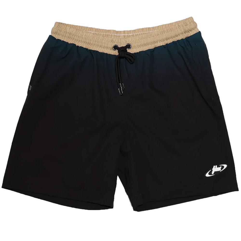 Le Gradient Hybrid Shorts (Black to Teal)