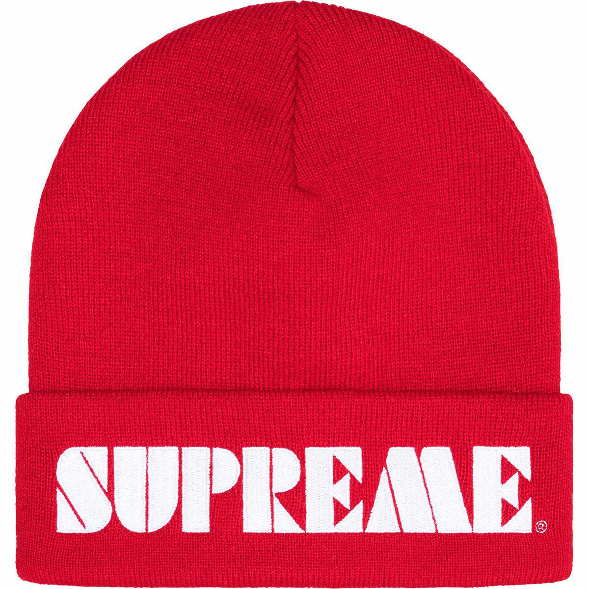 Hot Supreme Big logo Beanie in Red