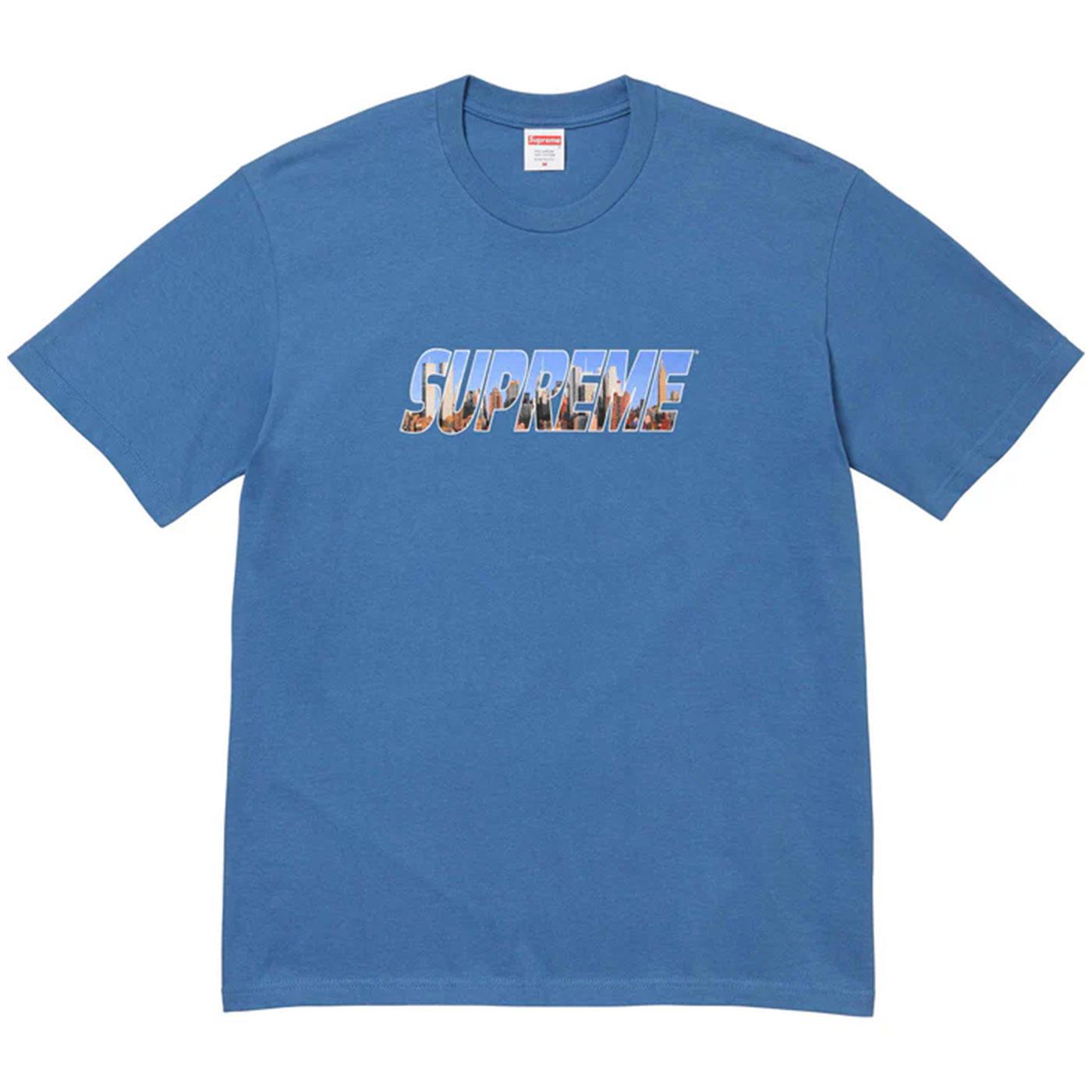 Light blue hot sale supreme shirt