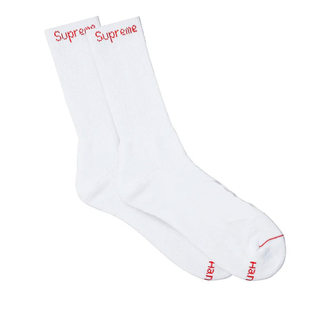 Supreme x Hanes Crew Socks (White) Pair