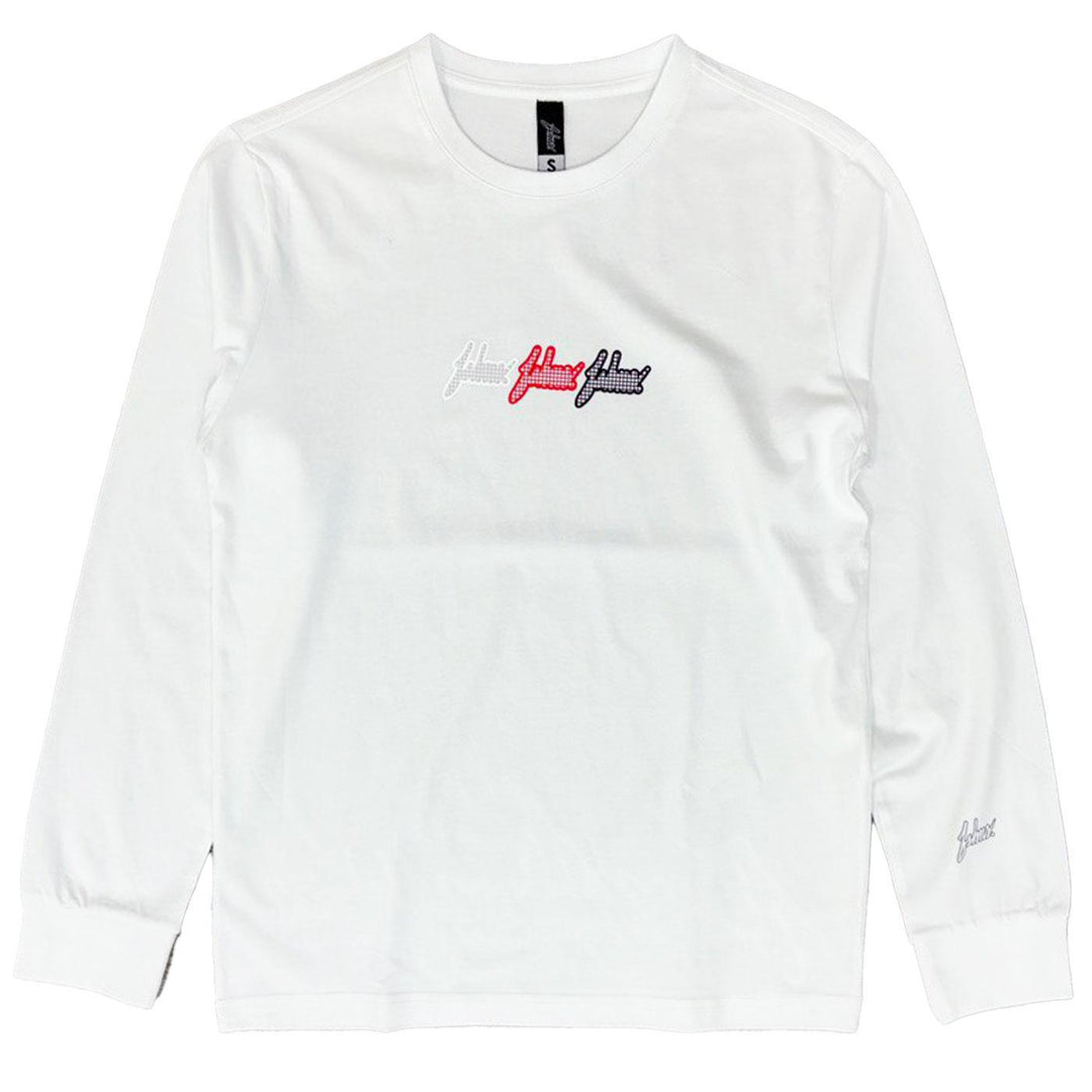 Logo Grill Long Sleeve Tee (White/Black/Red)