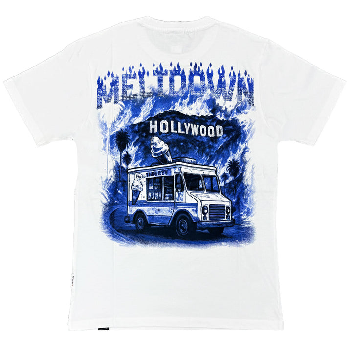 Meltdown Regular Rhinestone Tee (White)