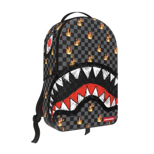 Scribble Fire Check Backpack