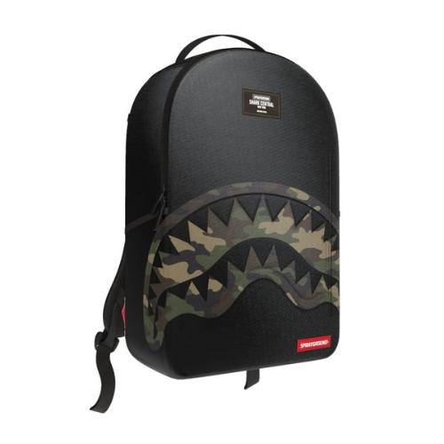Shark Central Nylon Camo Embossed Shark Backpack
