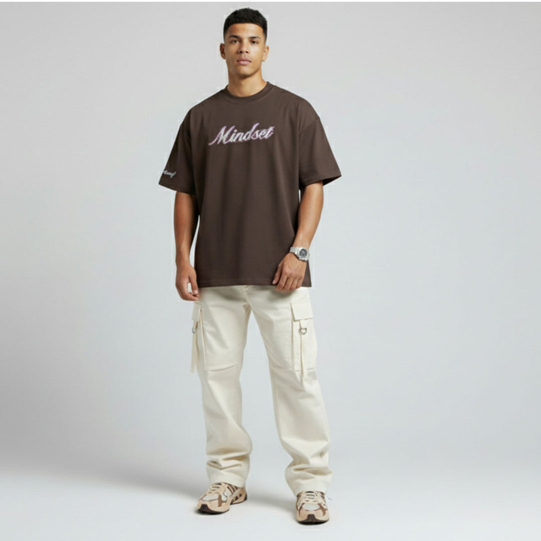 Believe in Yourself Oversize Tee (Dark Brown)