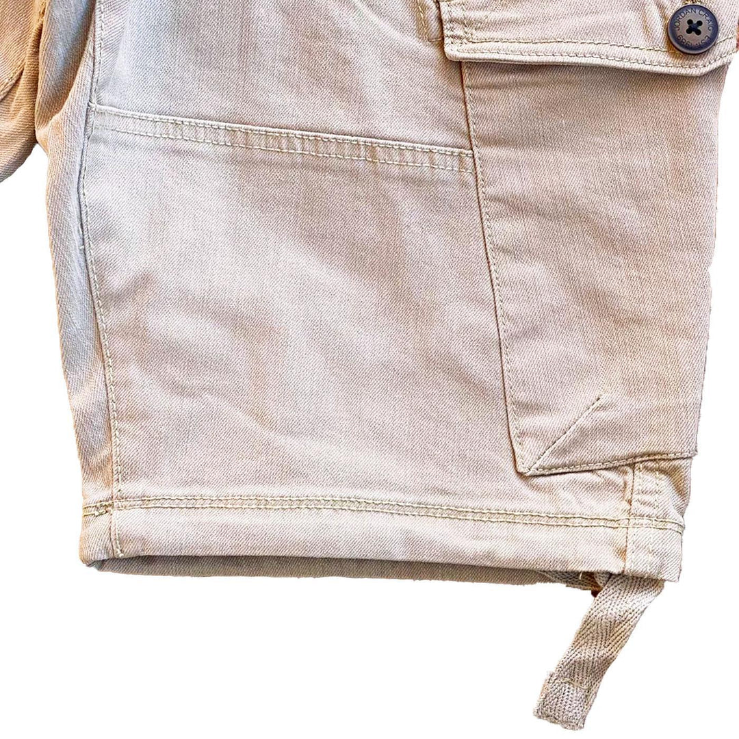 Cargo Shorts (Khaki) Detail | Jordan Craig