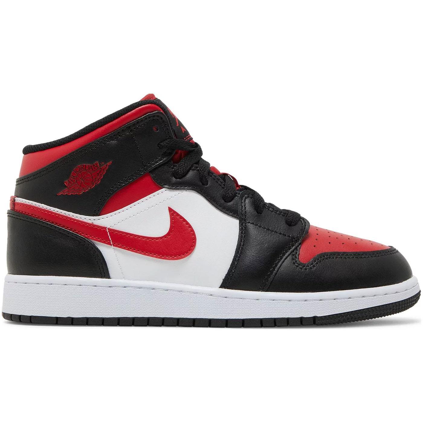 Air Jordan 1 Mid Black Fire Red