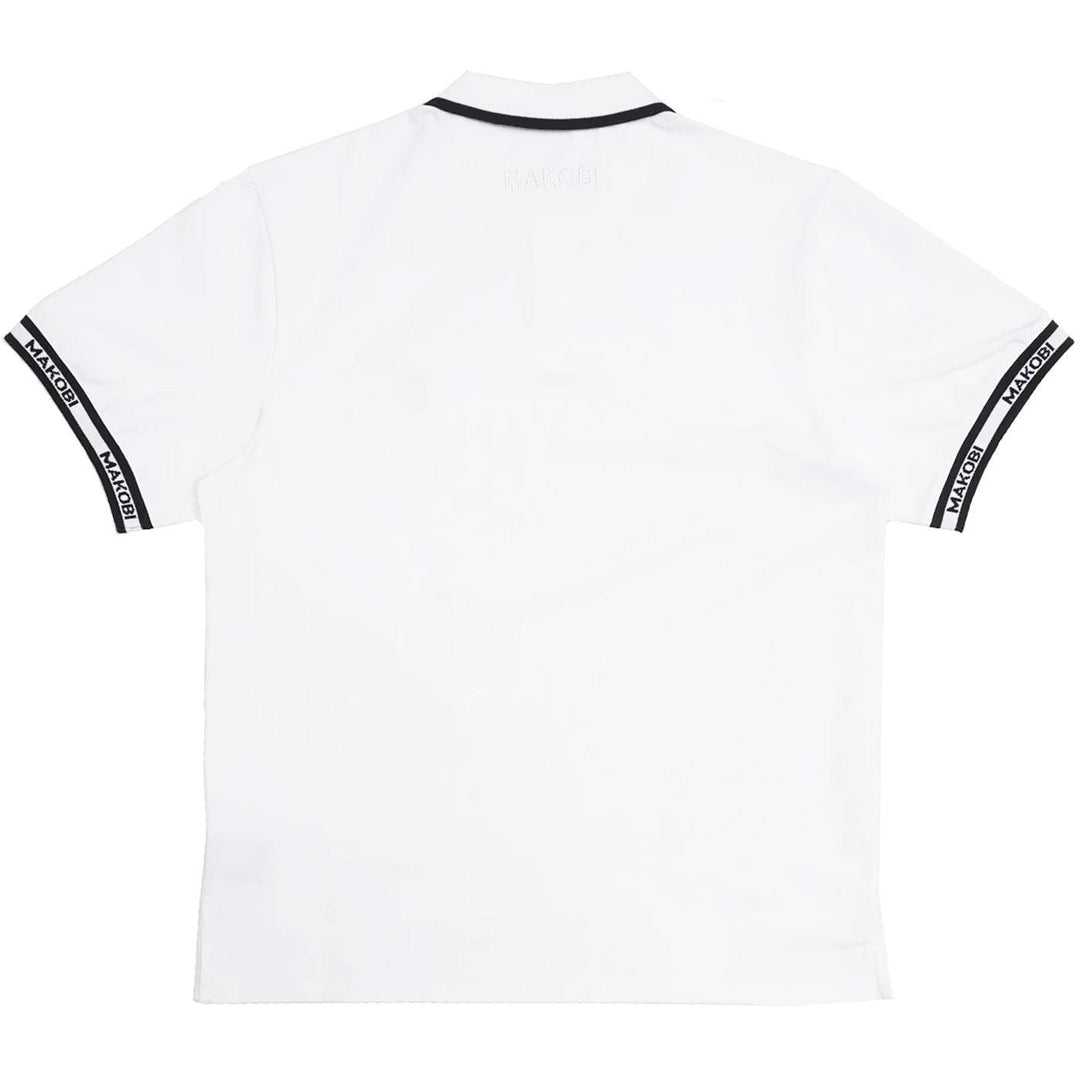 M365 Essential Polo Shirt (White) Rear | Makobi