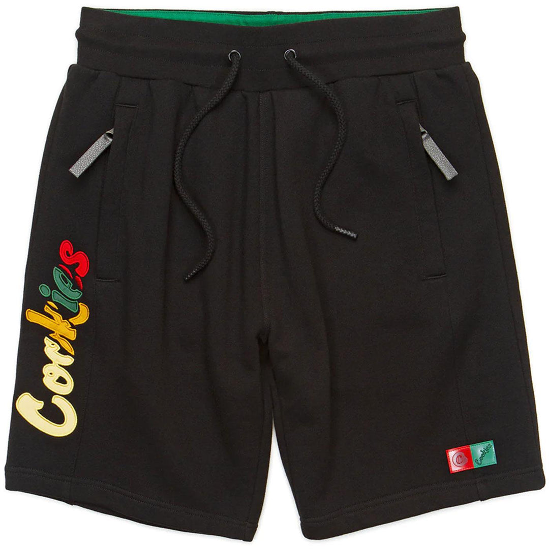 Montego Bay Embroidered Fleece Shorts (Black) | Cookies Clothing