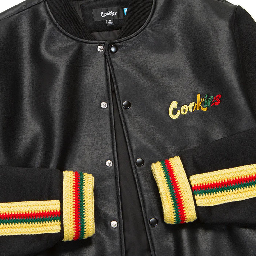 Montego Bay Varsity Jacket 3 (Black) Detail | Cookies Clothing