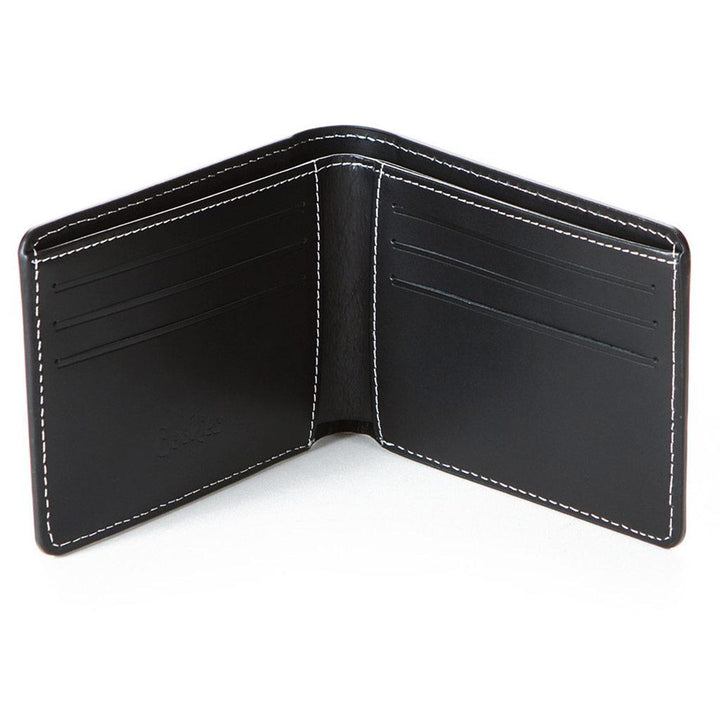 Leather Monogram Wallet (Black) Inside | Cookies Clothing
