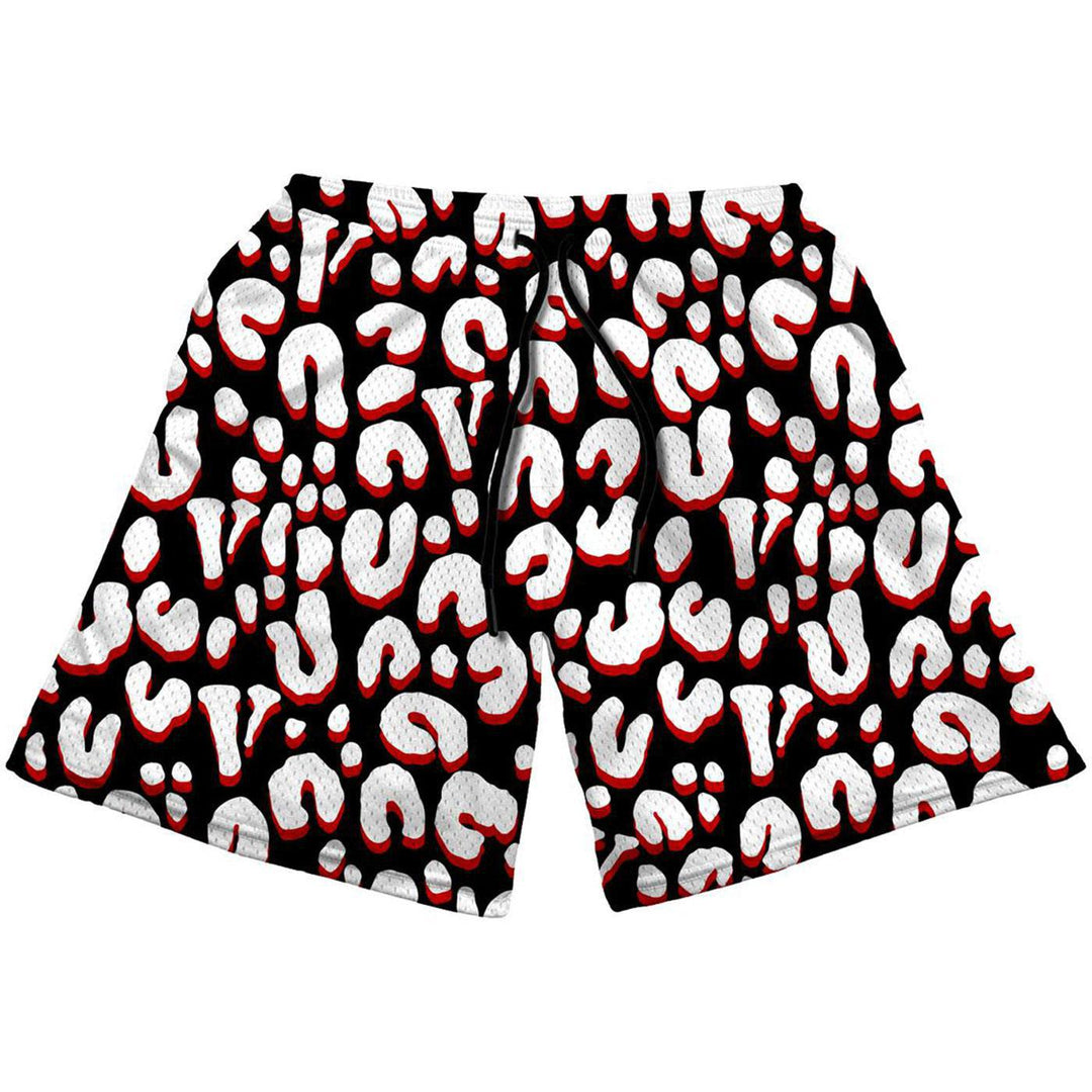 Cheetah Shorts (Black/Red) | Rodman x Vlone