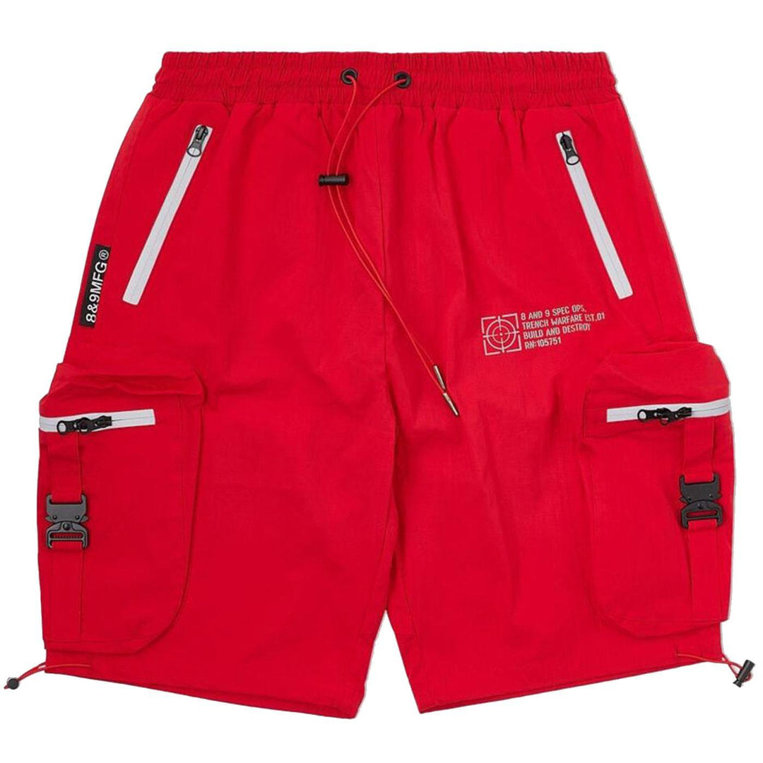 Combat Nylon Shorts 3M (Red) | 8&9 Clothing