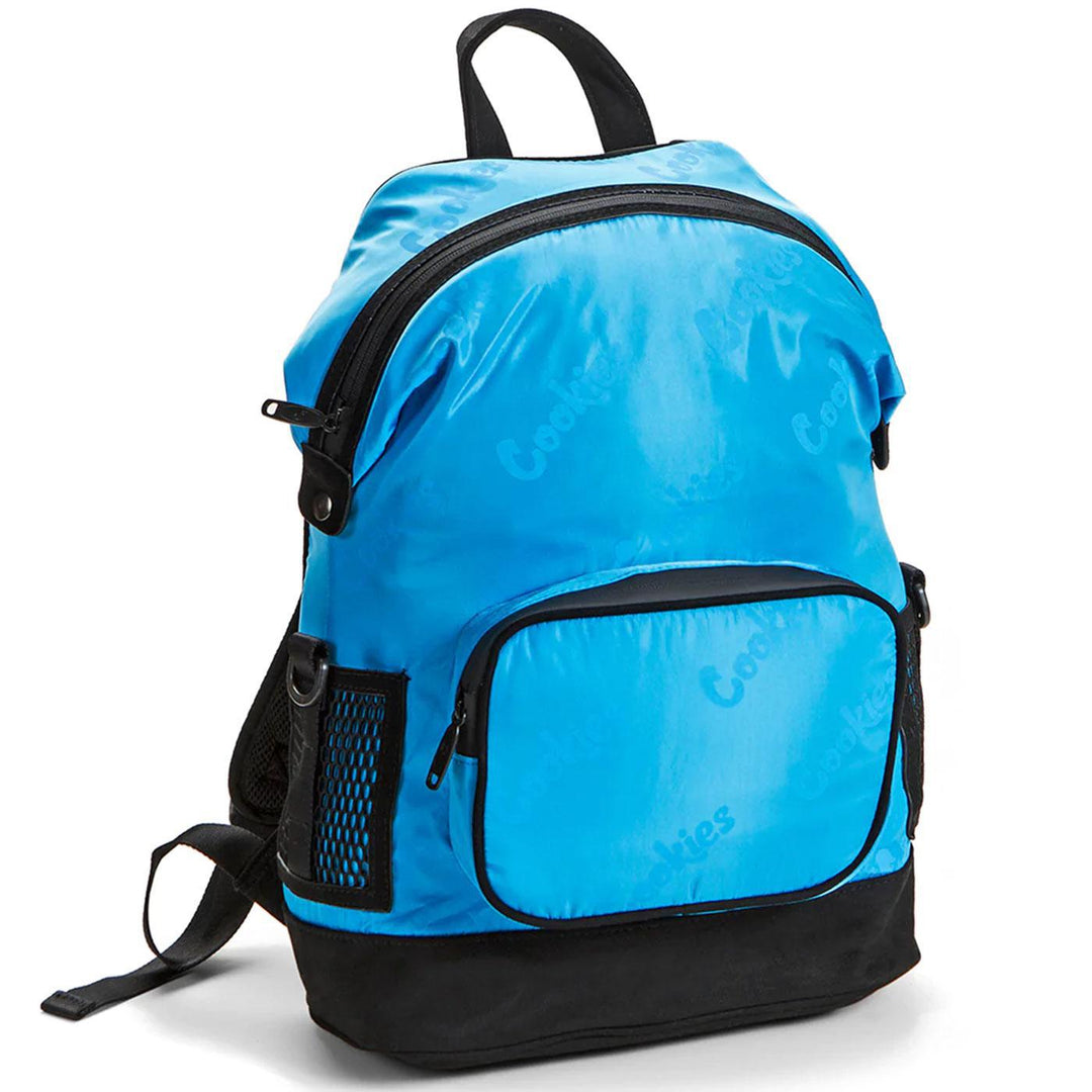 Luxe Satin Smell Proof Backpack (Blue) | Cookies Clothing