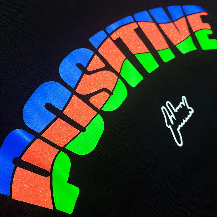 Positive Wave Tee (Black/Multi) Detail | FSHNS Brand