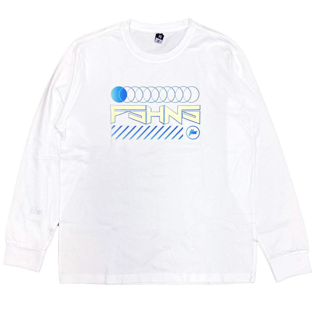 Future Pattern Long Sleeve Tee (White/Blue) | FSHNS Brand