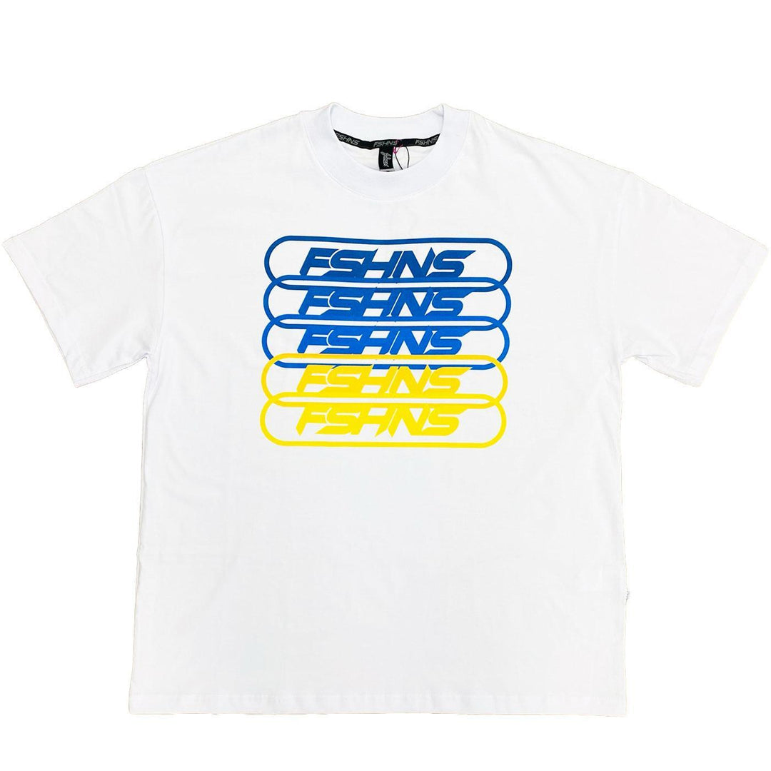Repeat Oval Oversize Tee (White) | FSHNS Brand