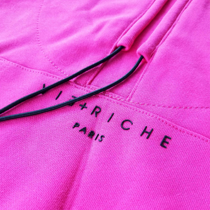 Clean Staple Hoody (Pink) Details | VIE+RICHE