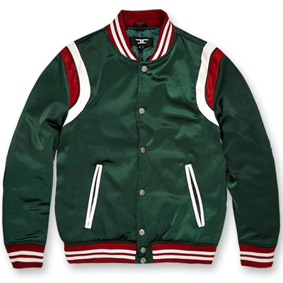 Luxe Varsity Jacket (Green) | Jordan Craig