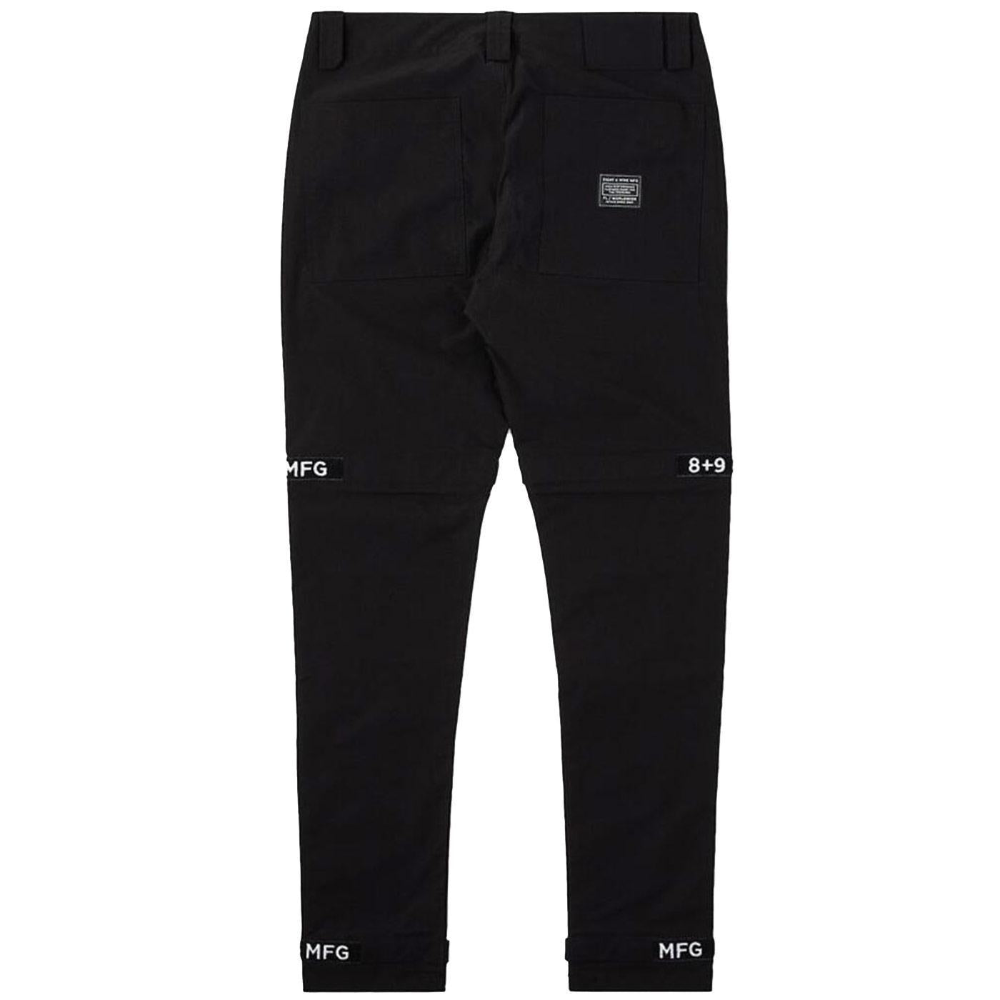 Strapped Up Utility Pants Rip Stop (Black) Rear | 8&9 Clothing Co. 