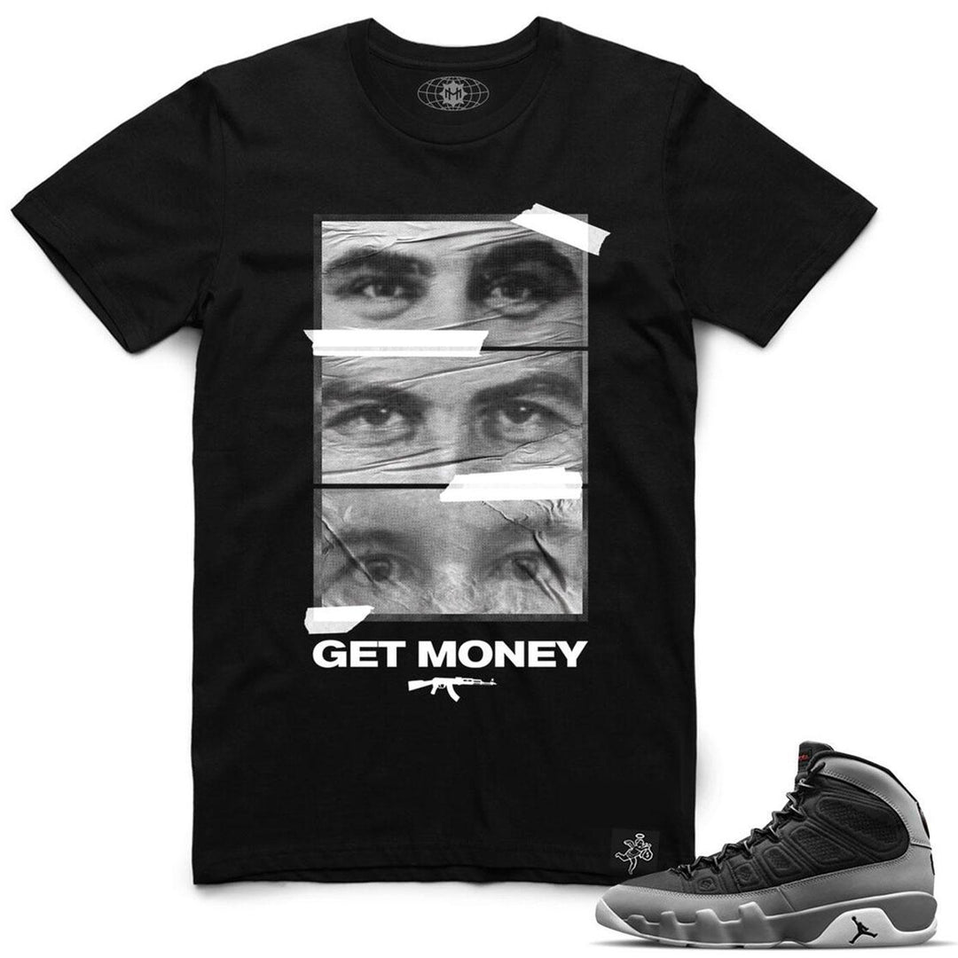 AJ9PG Get Money Eyes Tee (Black) Jordan Sneaker | Hasta Muerte