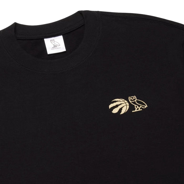 OVO x Raptors T-shirt (Black) Detail | October's Very Own 