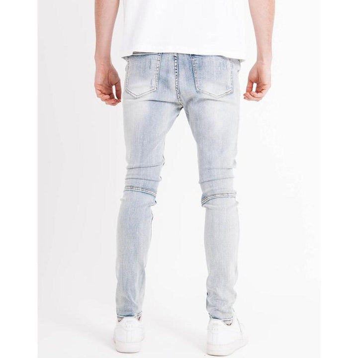 Destroy Fabric Jeans (Blue) Rear Fit | Sixth June