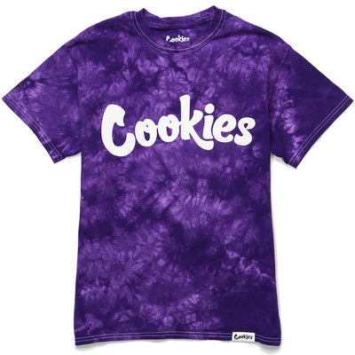 Original Crystal Wash Tie Dye Logo Tee (Purple) | Cookies SF Clothing
