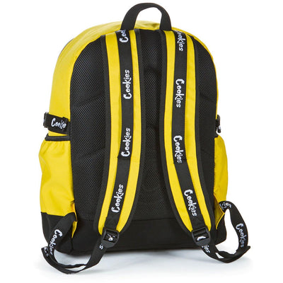 Off The Grid Smell Proof Backpack (Yellow) Rear | Cookies Clothing
