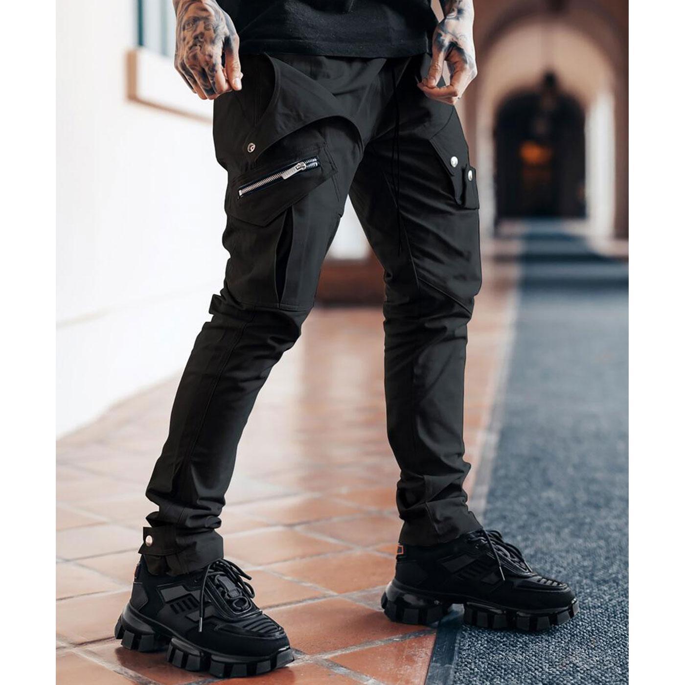 Utility Cargo Pants V11 (Black) | PRSTGE Paris – Urban