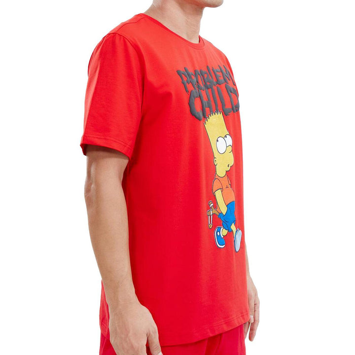 Simpsons Problem Child Tee (Red) Sleeve | Freeze Max