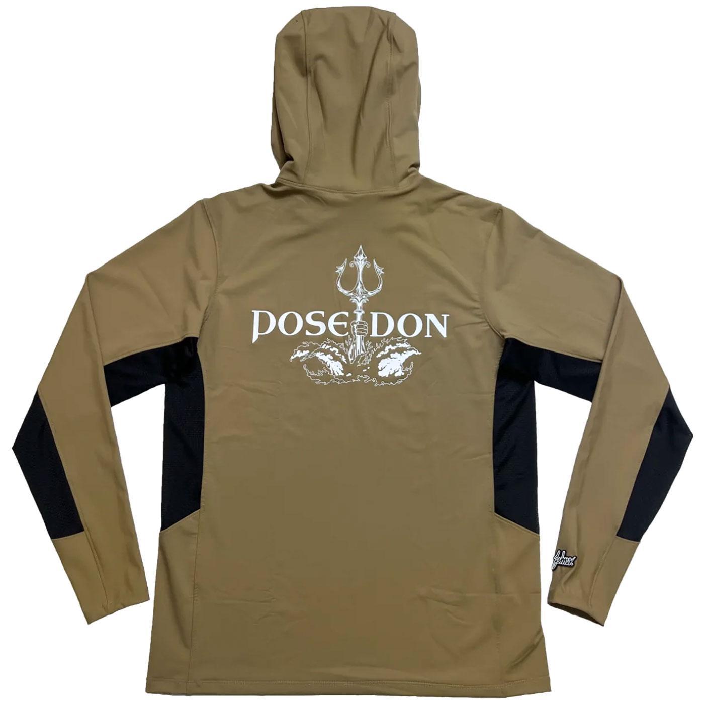 Trident Hooded Shirt Poseidon (Khaki) Rear | FSHNS Brand