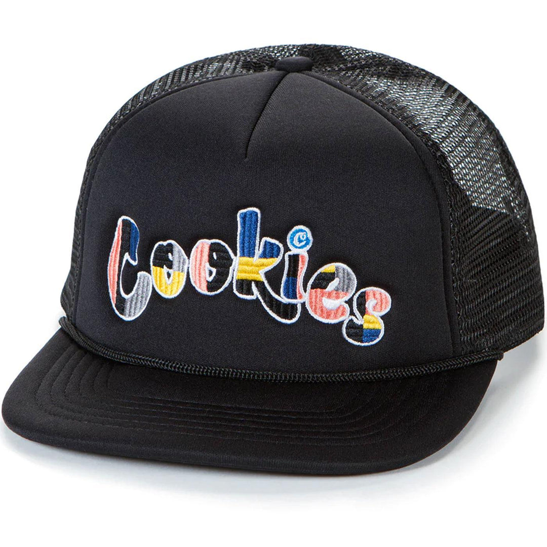Montauk Trucker Hat (Black) | Cookies Clothing