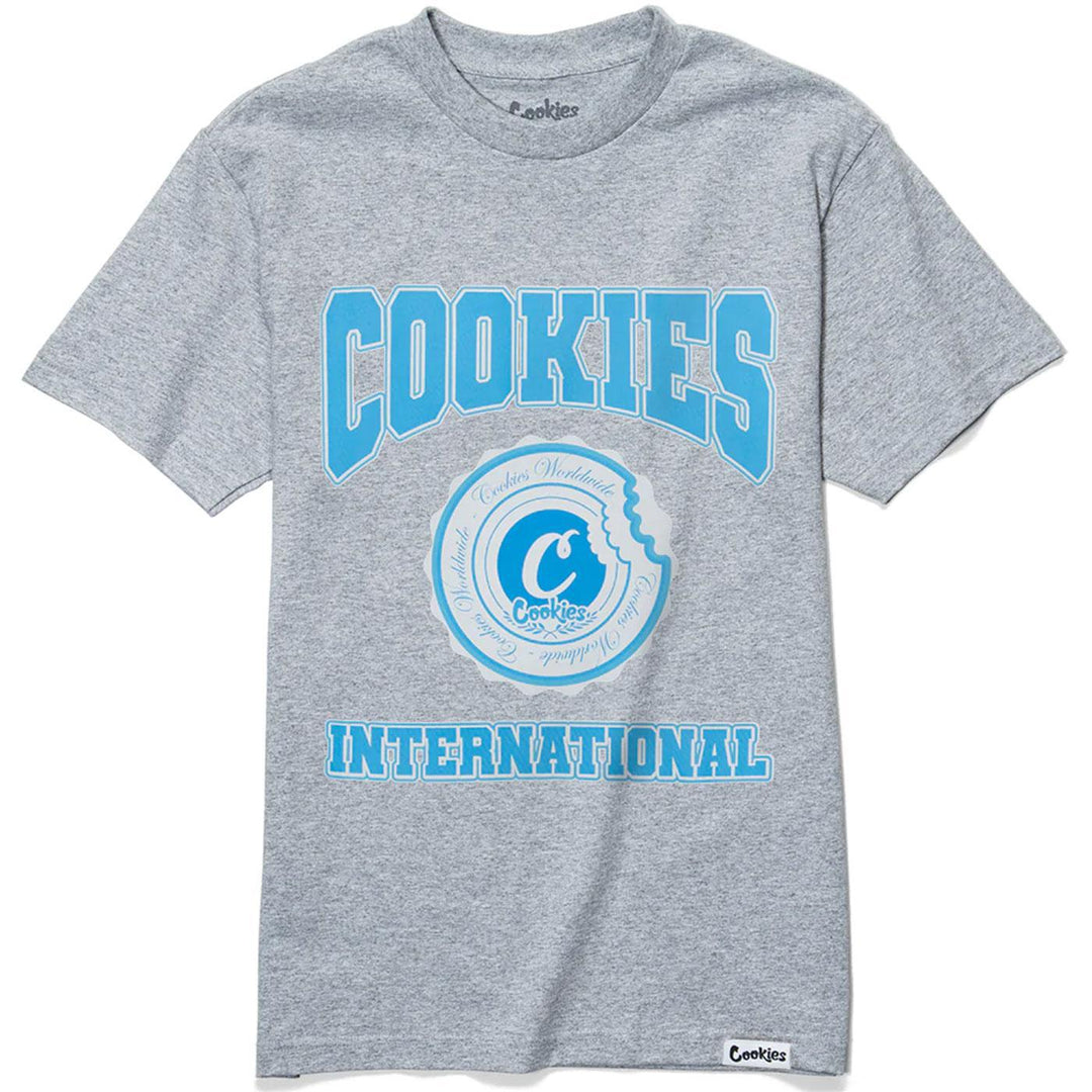 Double Up Logo 1 Tee (Heather Grey/Cookies Blue) | Cookies Clothing