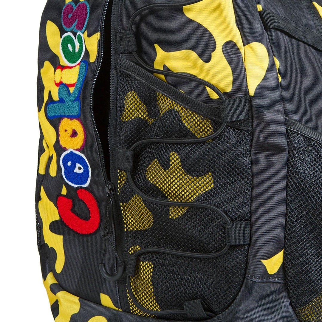 The Bungee Backpack (Yellow Camo) Detail | Cookies Clothing