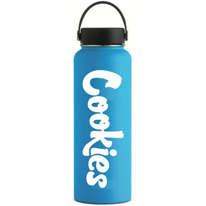 Cookies Water Bottle (Blue) Front | Cookies Clothing