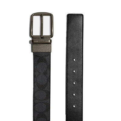 Wide Harness Cut To Size Reversible Belt In Signature Canvas Detail | Coach